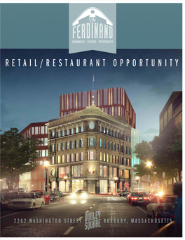 Retail/Restaurant Opportunity Dudley Square