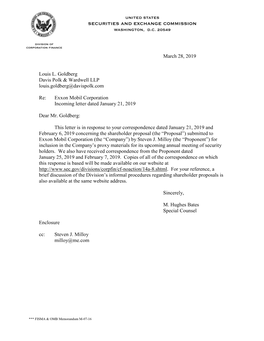 Exxon Mobil Corporation; Rule 14A-8 No-Action Letter