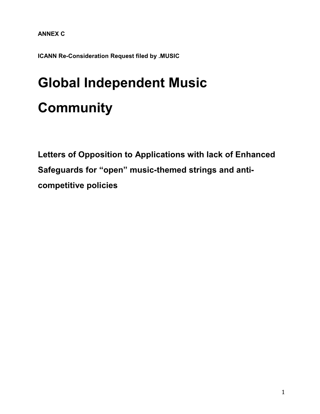 Global Independent Music Community