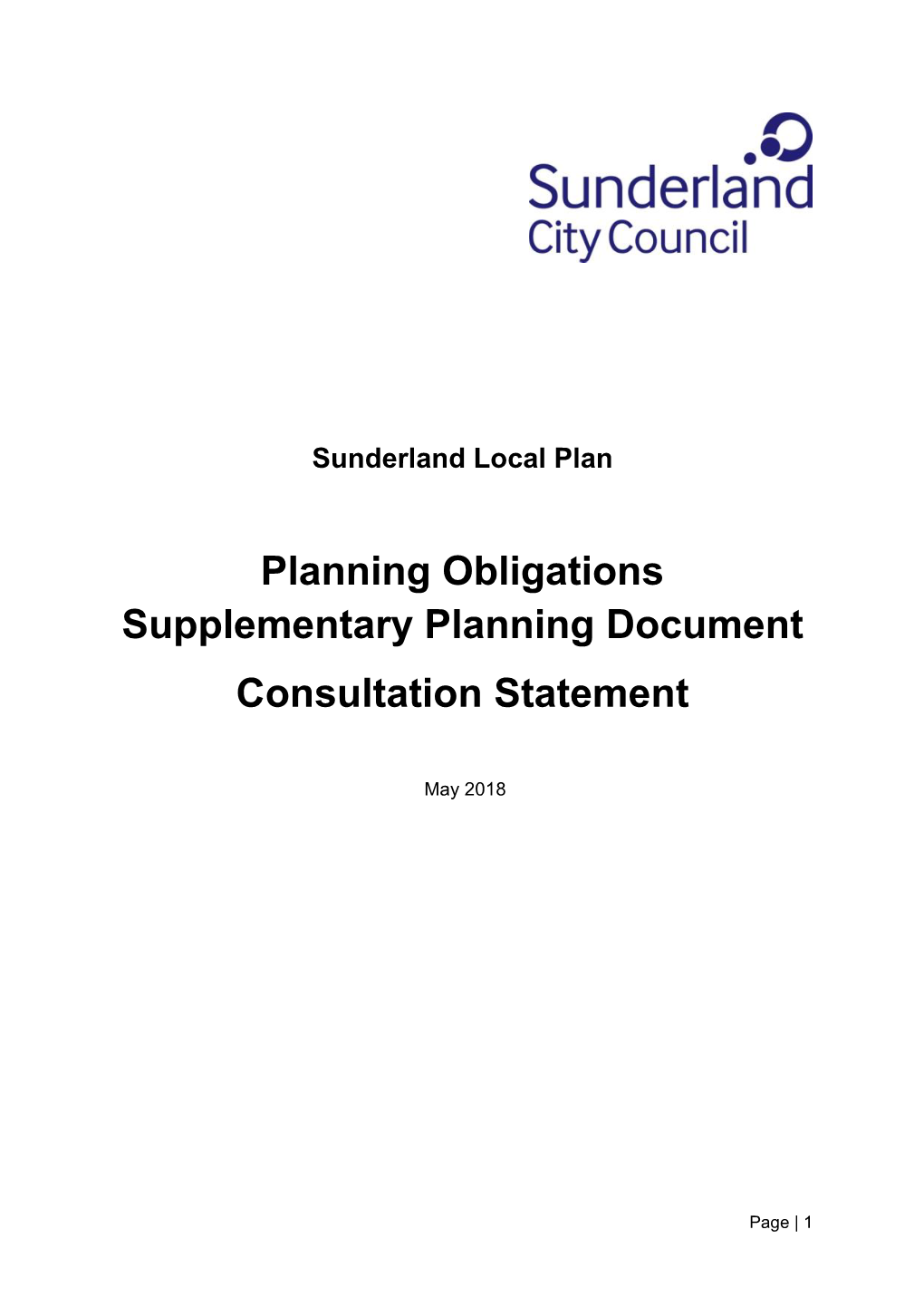 Planning Obligations Supplementary Planning Document Consultation Statement
