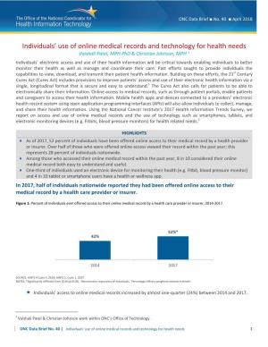 Individuals' Use of Online Medical Records and Technology for Health