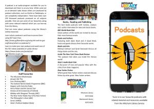 Books, Reading and Publishing Tune in to Our Favourite Podcasts With