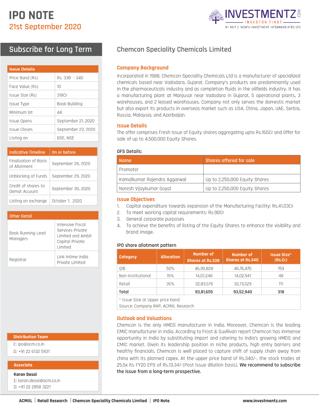 IPO NOTE 21St September 2020