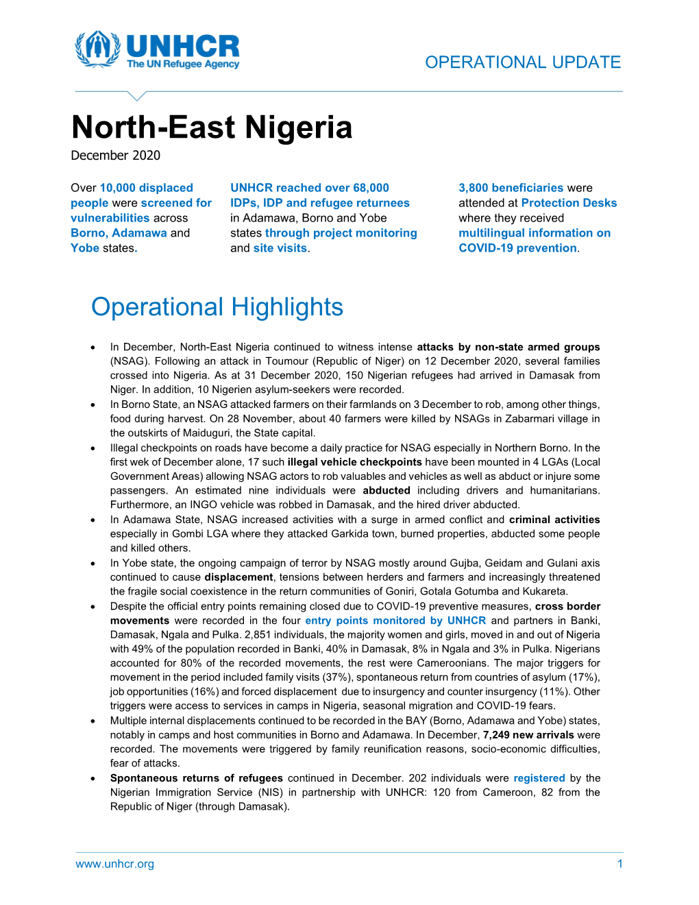 North-East Nigeria Continued to Witness Intense Attacks by Non-State Armed Groups (NSAG)
