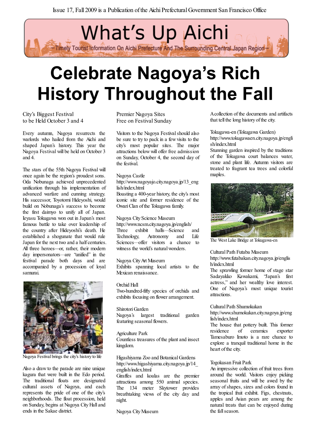 Celebrate Nagoya's Rich History Throughout the Fall