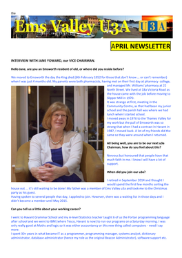 April Newsletter