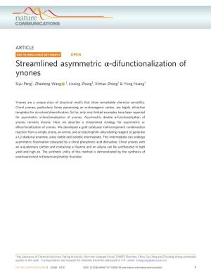 Difunctionalization of Ynones