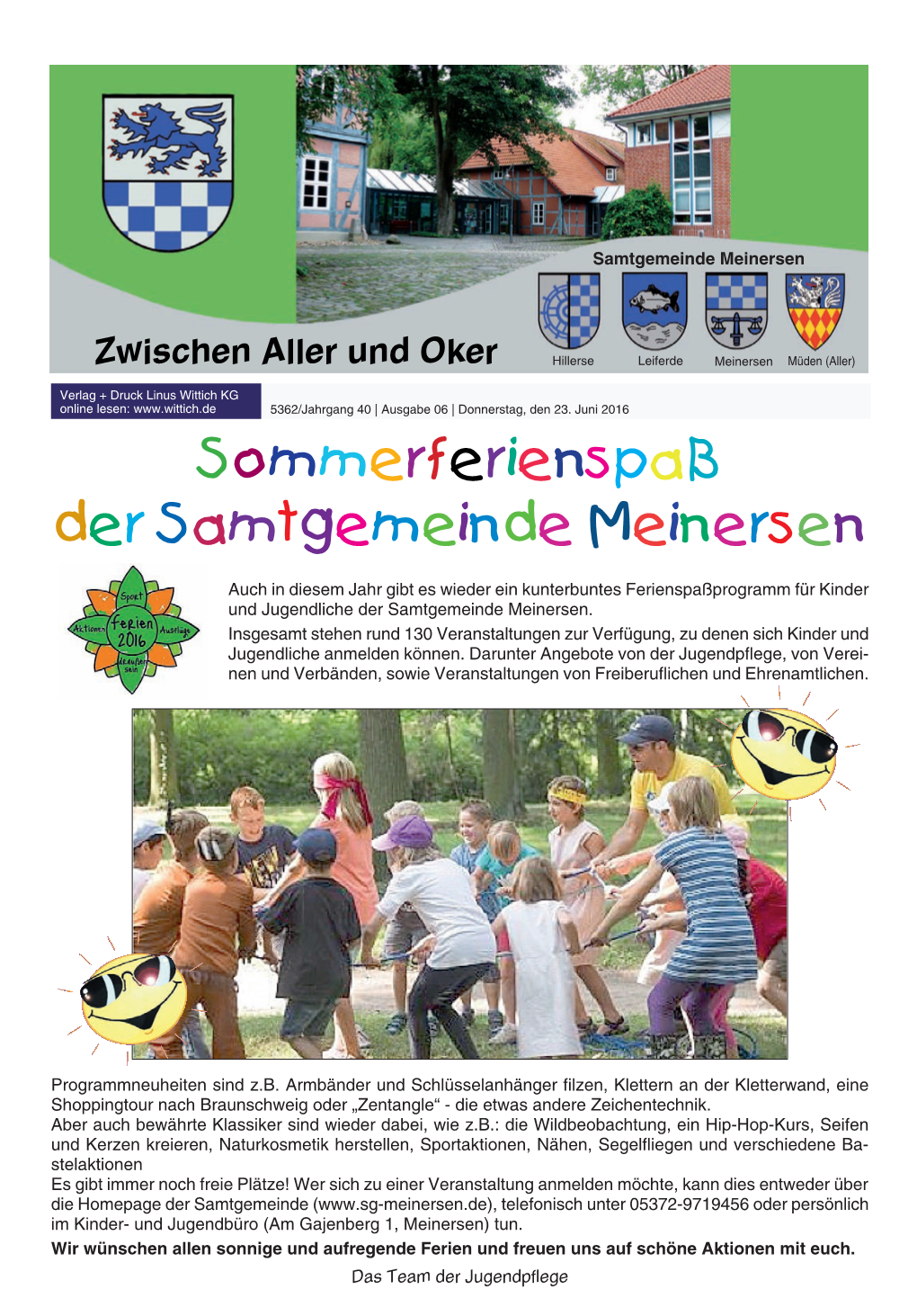 Sommerferienspaß Der Samtgemeinde Meinersen