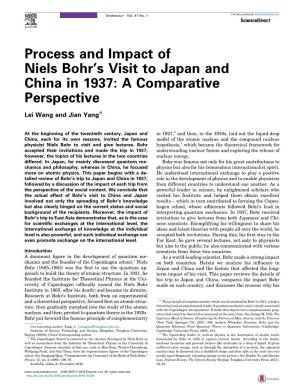 Process and Impact of Niels Bohr's Visit to Japan and China in 1937: A