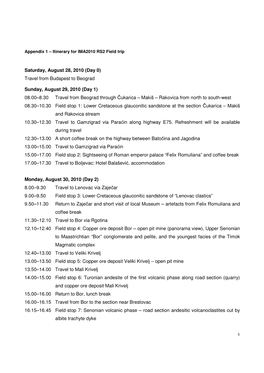 Detailed Itinerary in PDF Format