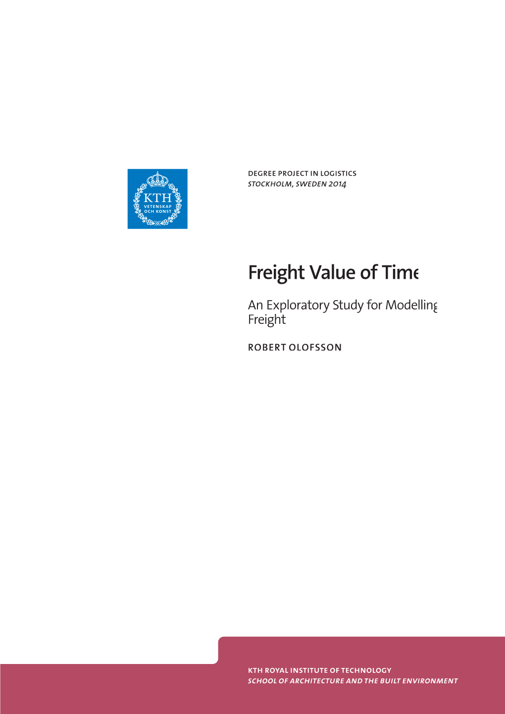 Freight Value of Time