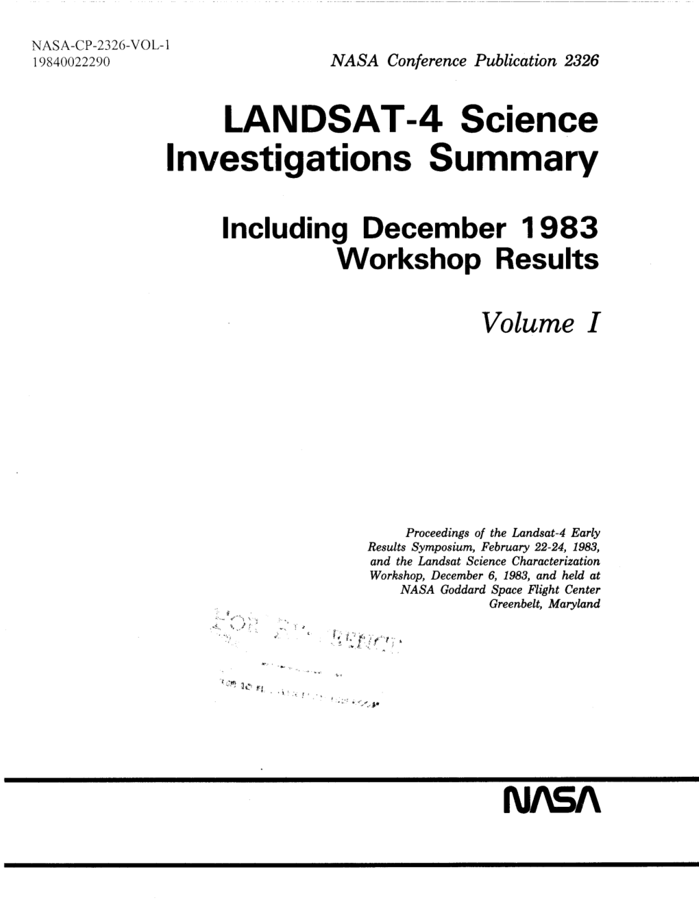 LANDSAT-4 Science Investigations Summary