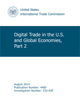 Digital Trade in the U.S. and Global Economies, Part 2