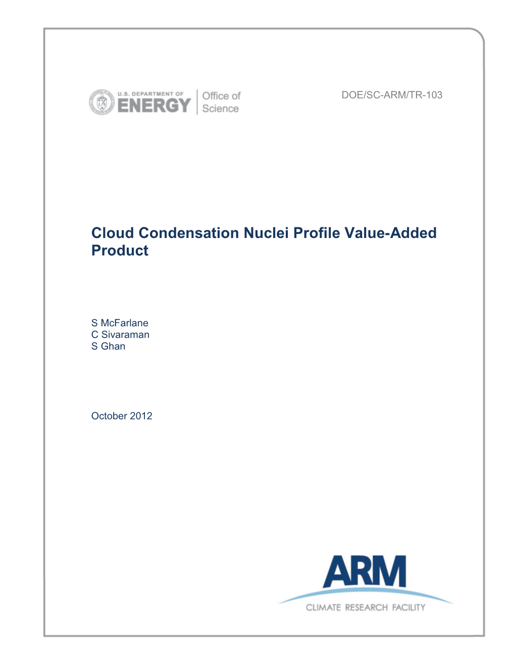 Cloud Condensation Nuclei Profile Value-Added Product