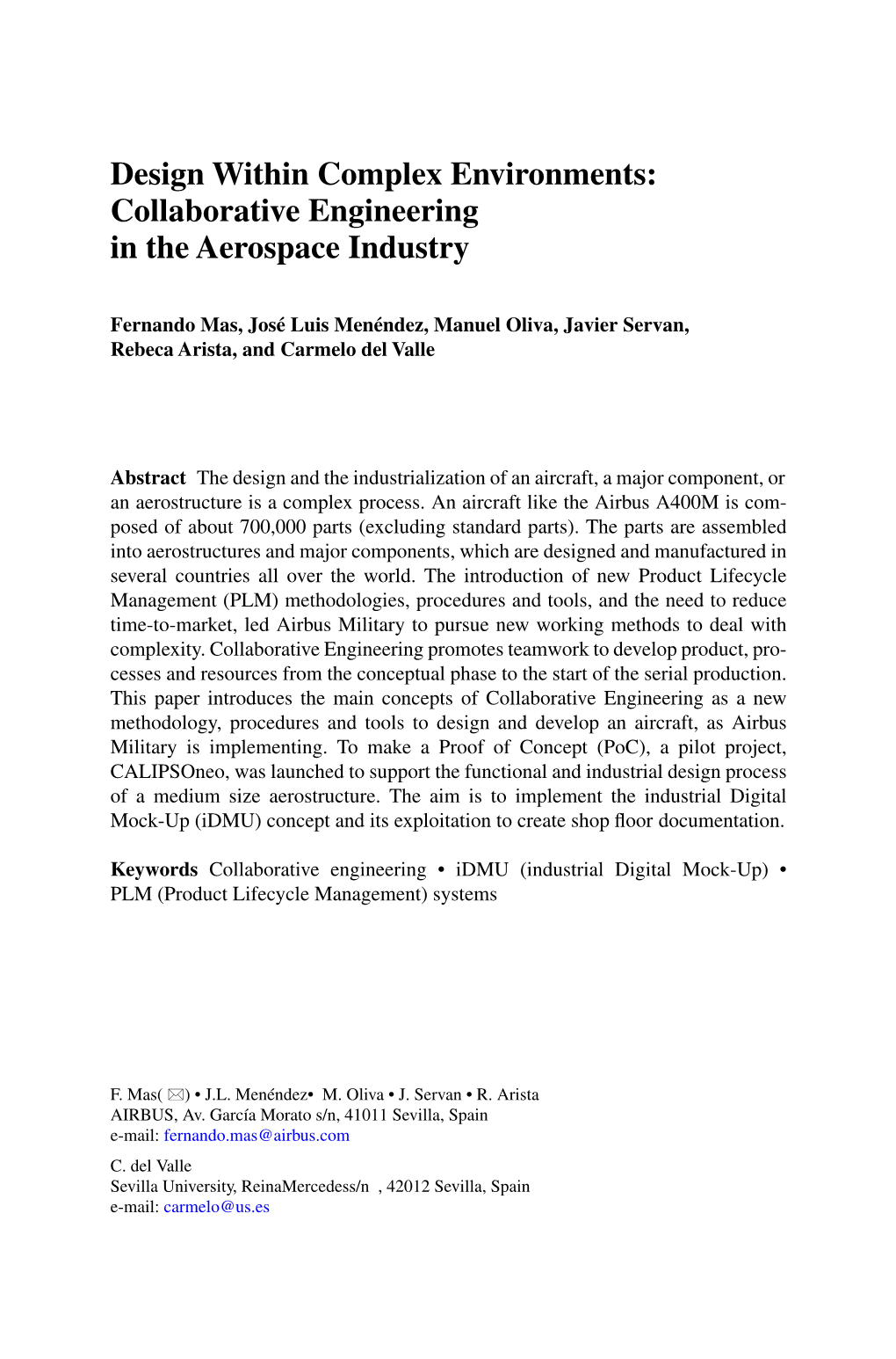 Design Within Complex Environments: Collaborative Engineering in the Aerospace Industry