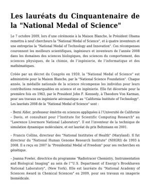 National Medal of Science"