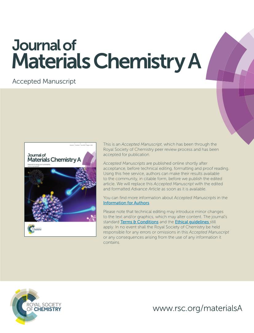 Journal of Materials Chemistry a Accepted Manuscript