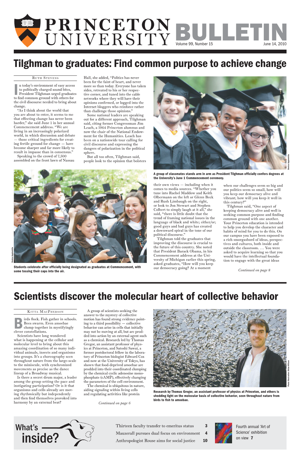 Princeton University Bulletin, June 14, 2010