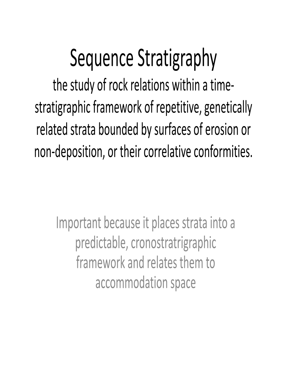 Sequence Stratigraphy Q G