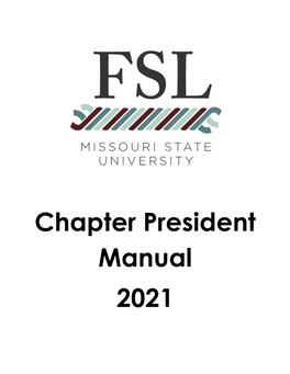 Chapter President Manual 2021