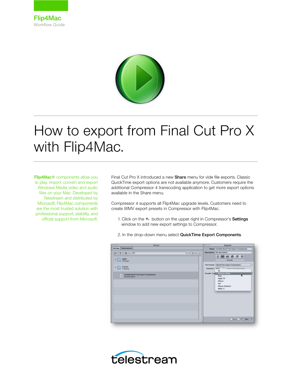 How to Export from Final Cut Pro X with Flip4mac