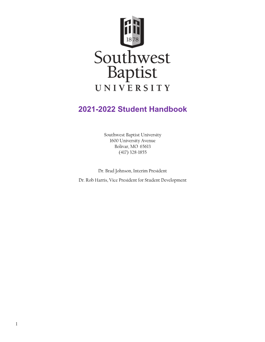 SBU Student Handbook and Employee Handbook)