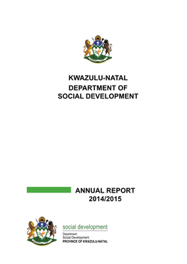 Kwazulu-Natal Department of Social Development Annual Report 2014
