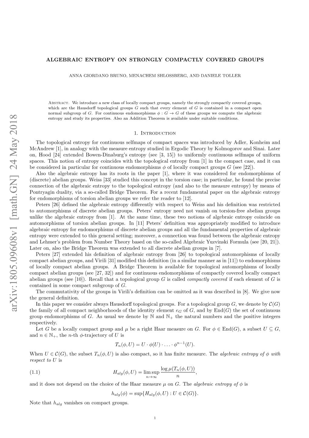 Algebraic Entropy on Strongly Compactly Covered Groups 3