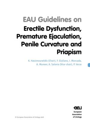 EAU Guidelines on Erectile Dysfunction, Premature Ejaculation, Penile Curvature and Priapism