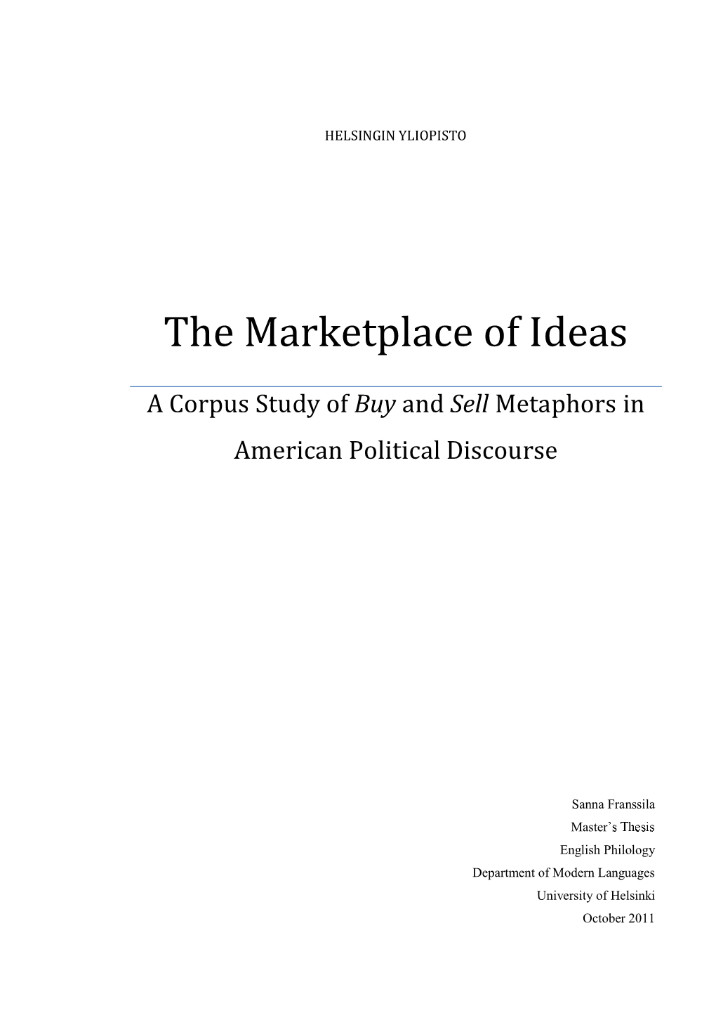 The Marketplace of Ideas