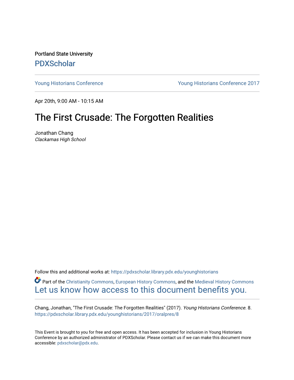 The First Crusade: the Forgotten Realities