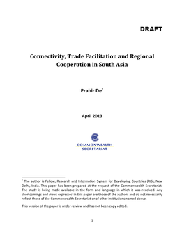 Connectivity in South Asia
