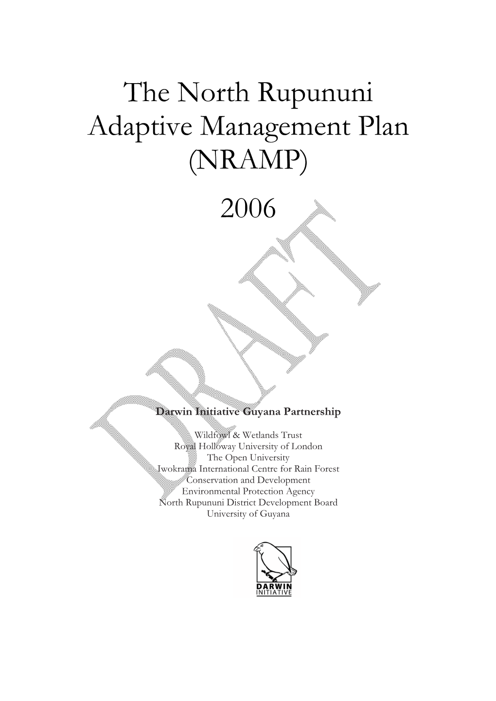 Management Plan (NRAMP) 2006