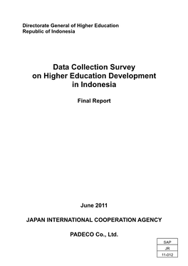 Data Collection Survey on Higher Education Development in Indonesia