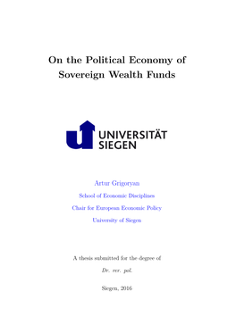 On the Political Economy of Sovereign Wealth Funds