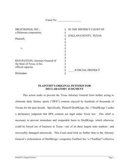 Draftkings-Lawsuit.Pdf