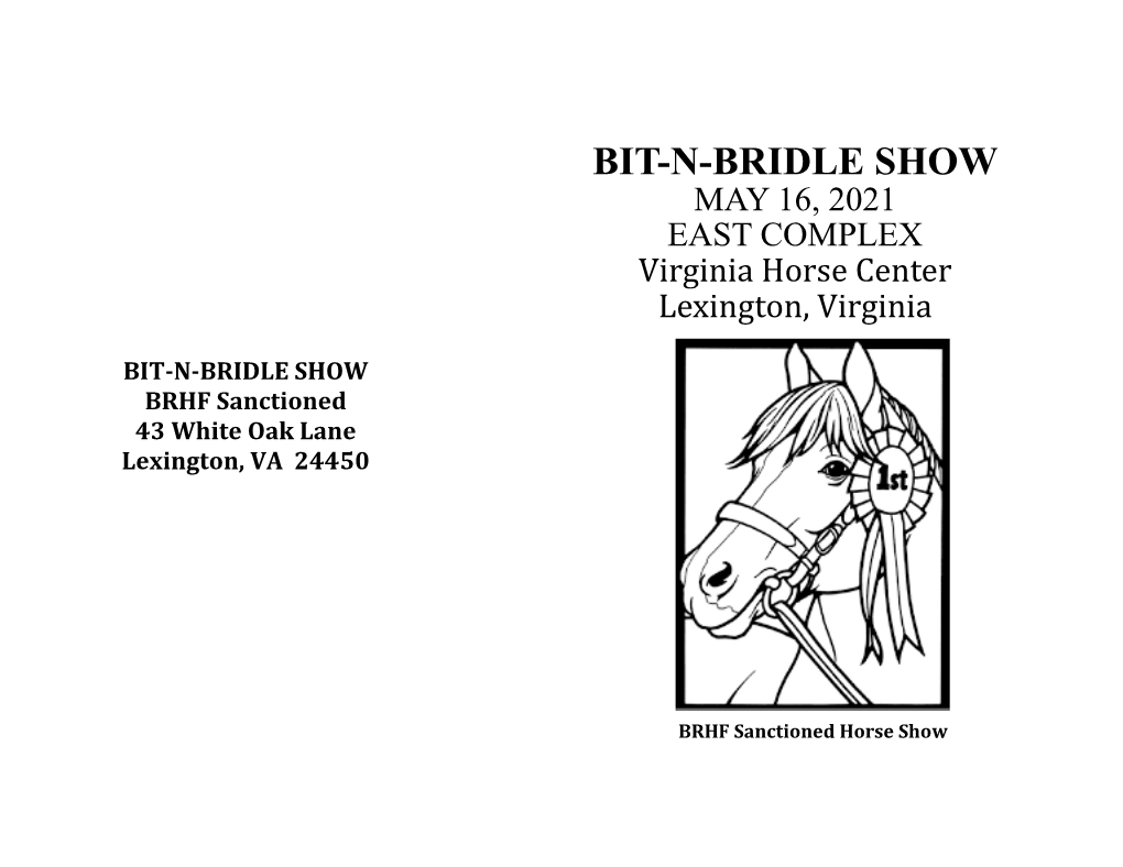 Bit-N-Bridle Show May 16, 2021