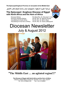 Diocesan Newsletter July & August 2012