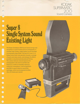 Super 8 Single-System Sound Existing Light