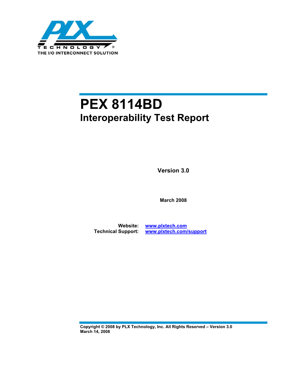 PEX 8114BD Interoperability Test Report