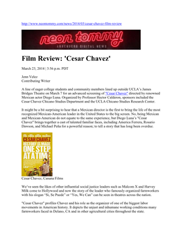 Film Review: 'Cesar Chavez'