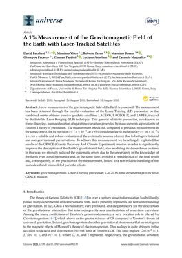 A 1% Measurement of the Gravitomagnetic Field of the Earth with Laser-Tracked Satellites