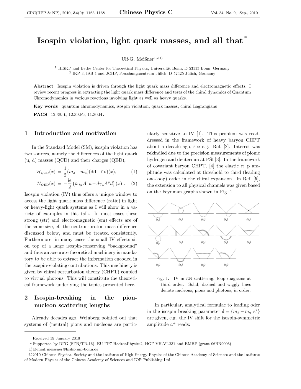 Isospin Violation, Light Quark Masses, and All That *