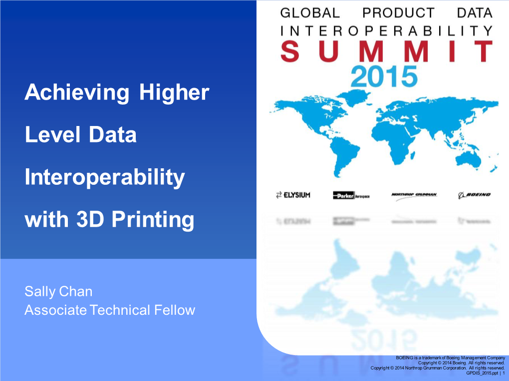 Achieving Higher Level Data Interoperability with 3D Printing