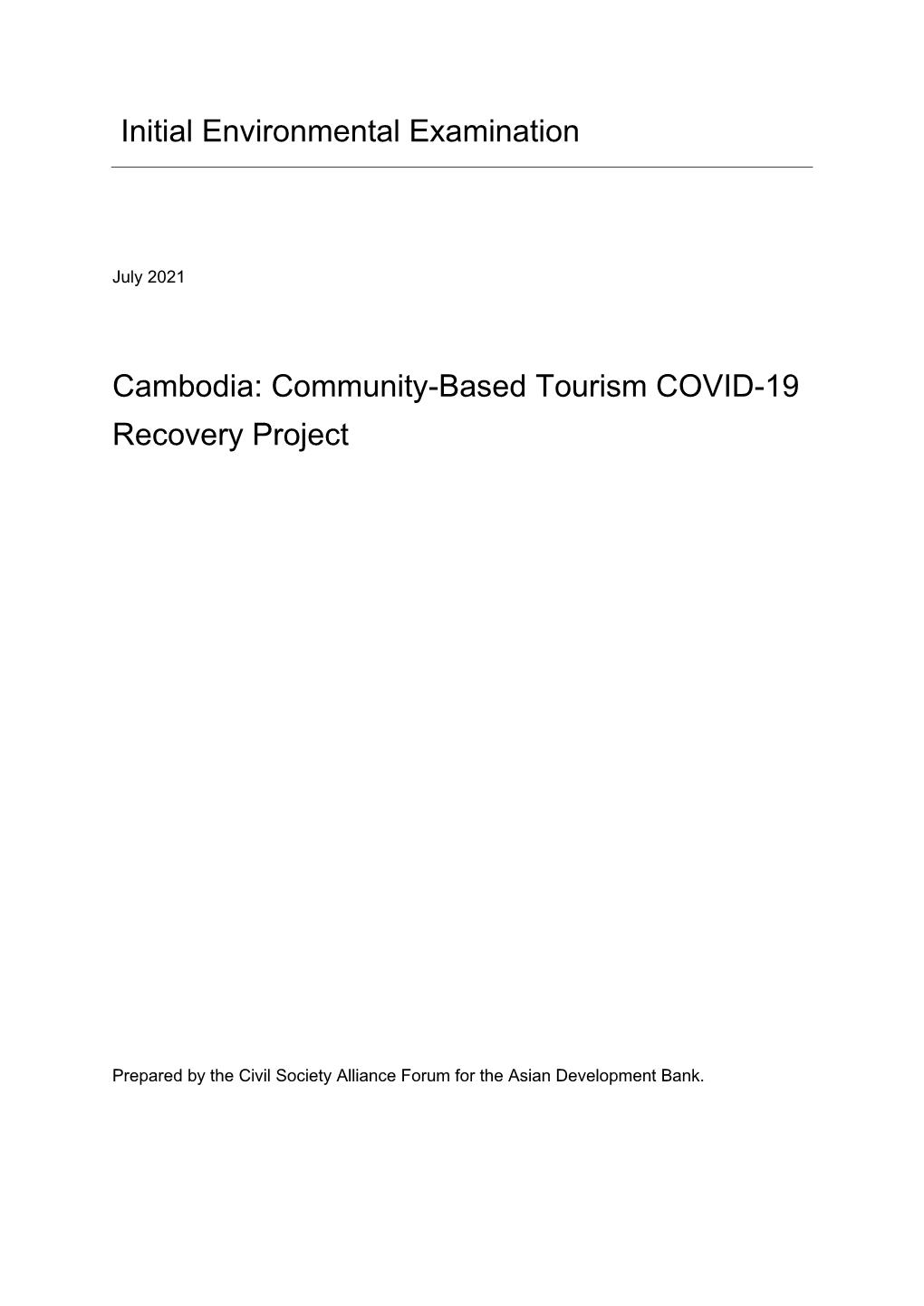 53243-001: Community-Based Tourism COVID-19 Recovery Project