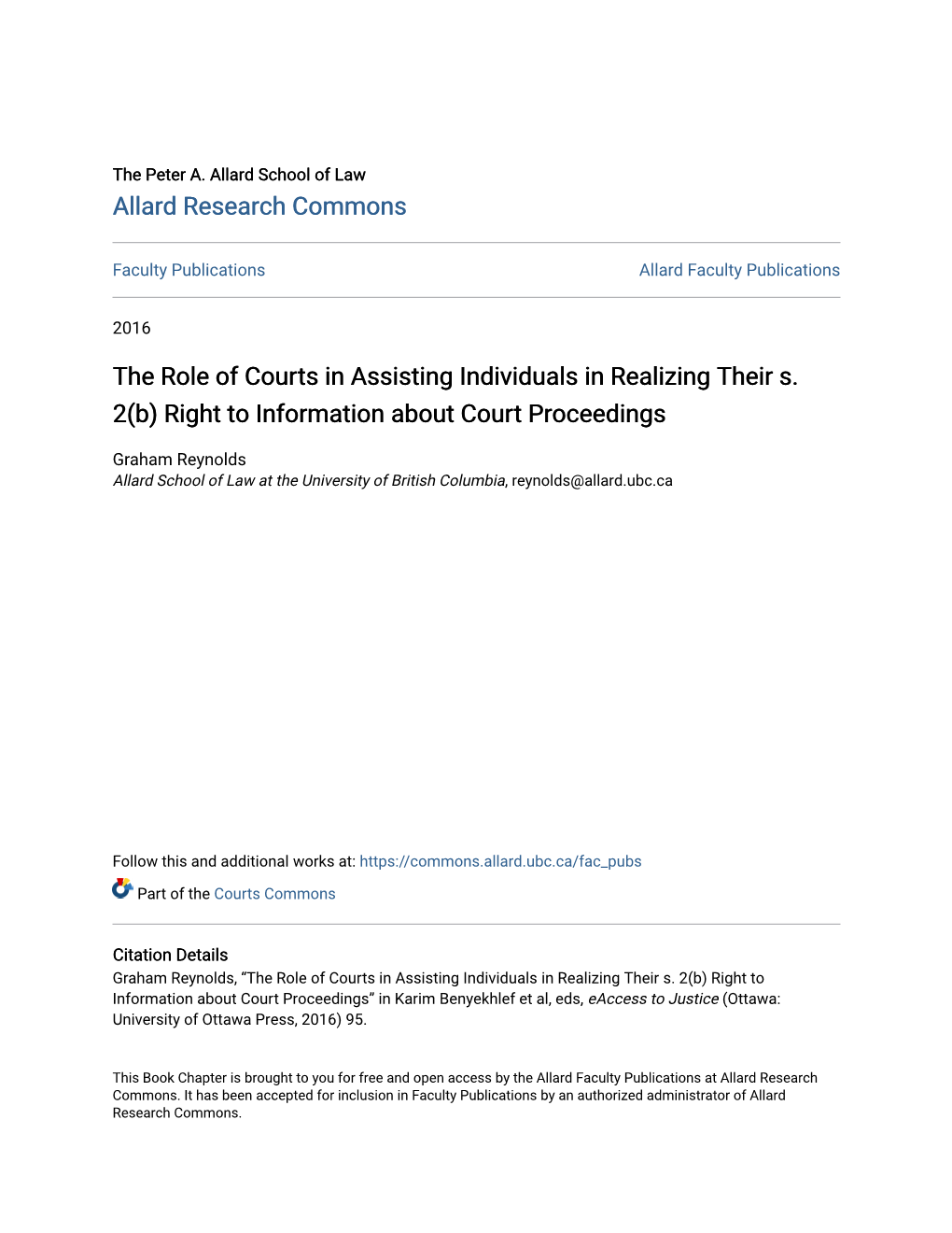 Right to Information About Court Proceedings