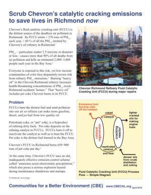 Scrub Chevron's Catalytic Cracking Emissions to Save Lives In