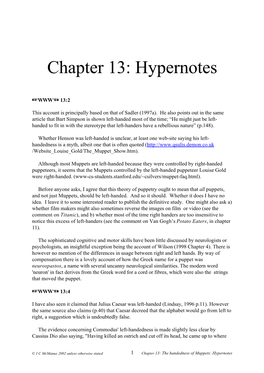 Chapter 13: Hypernotes