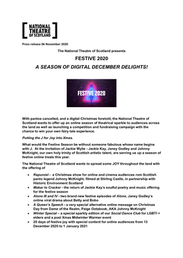 Festive 2020 a Season of Digital December Delights!