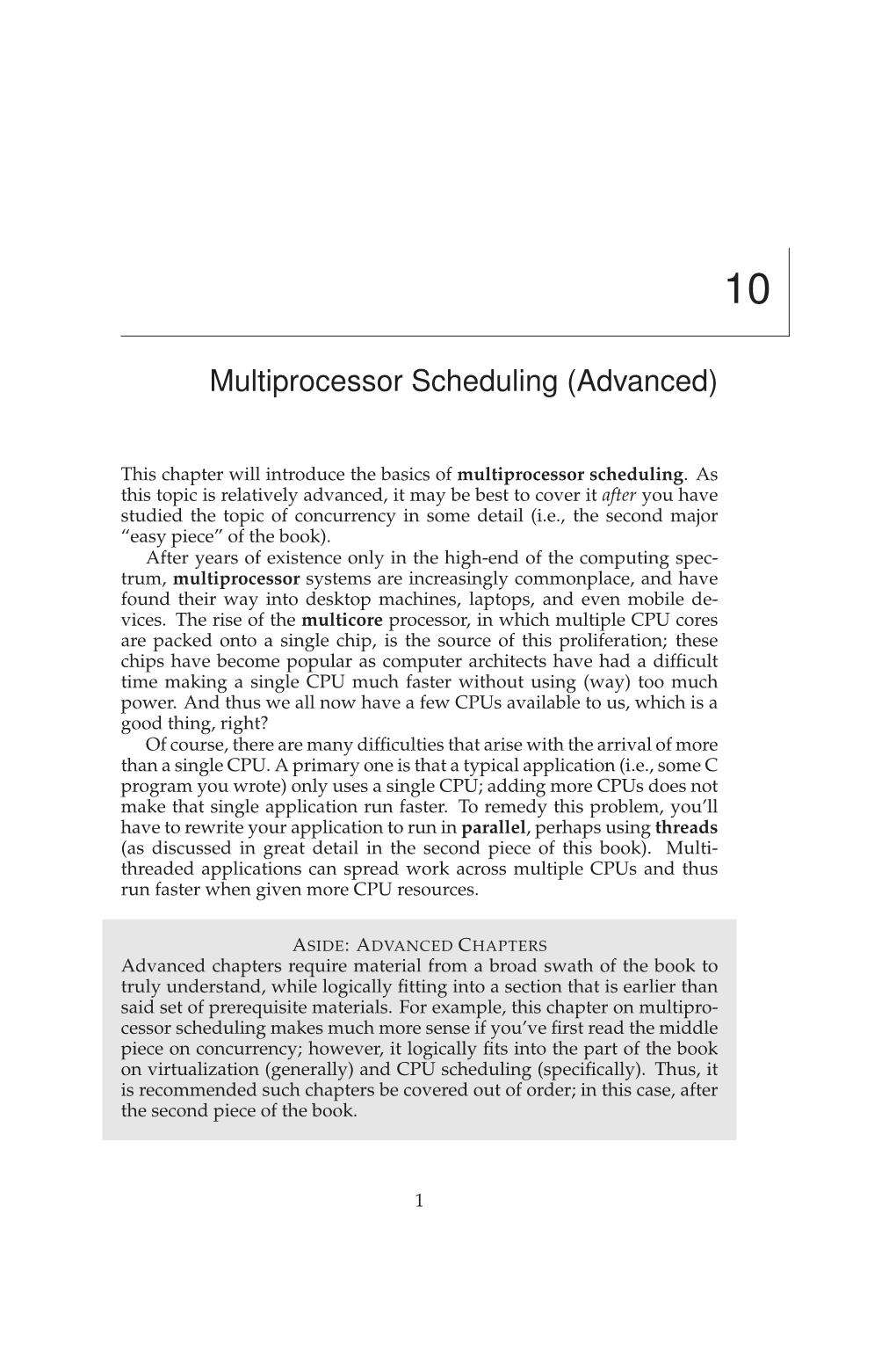 Multiprocessor Scheduling (Advanced)